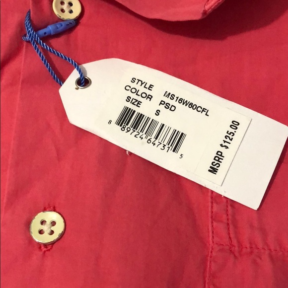 Peter Millar seaside collection coral button down - Picture 4 of 9